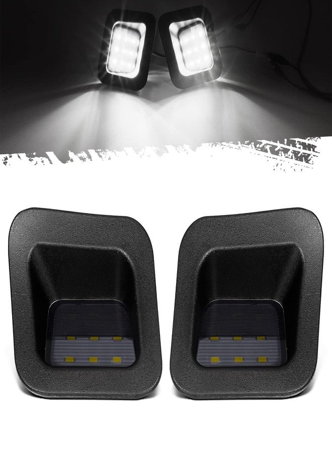 Partsam Full Led License Plate Lights Lamp Assembly Smoke Black Housing Compatible with Dodge Ram 1500 2500 3500 2003-2018 Pickup Truck Rear Step Bumper Replacement, Pack of 2 - Image 1